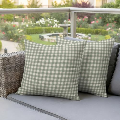 Pack of 2 Waterproof Outdoor Pillow Covers 20x20 Inch Decorative