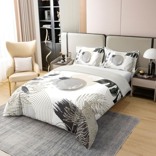 Erosebridal Gray Boho Mid Century 100% Cotton Duvet Cover Full