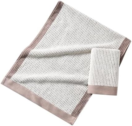 sense gnosis Beige Ribbed Striped Hand Towels Soft Absorbent Face