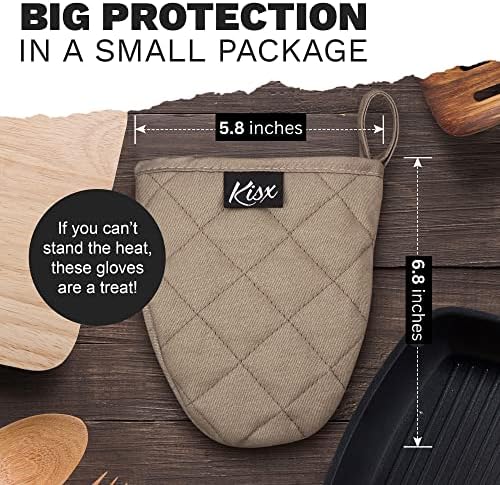 Oven Mitts Heat Resistant – (Grey Color) Mini Oven Mitts, Silicone