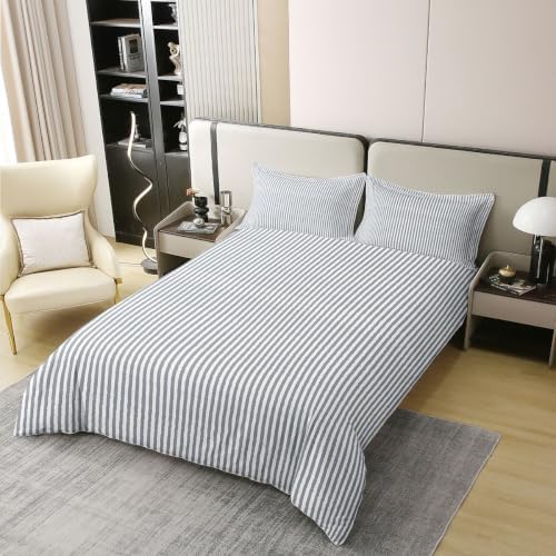 Feelyou Stripes Duvet Cover 100% Cotton King Size