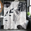 Charcoal Grey and White Shower Curtain, 72x72 in