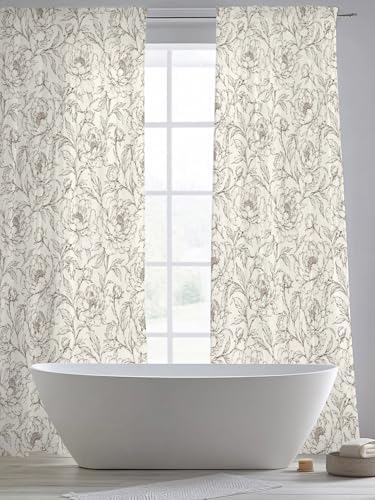 Minimalist Ivory Sheer Curtains 52" W x 108" L (Pack of 2) Light