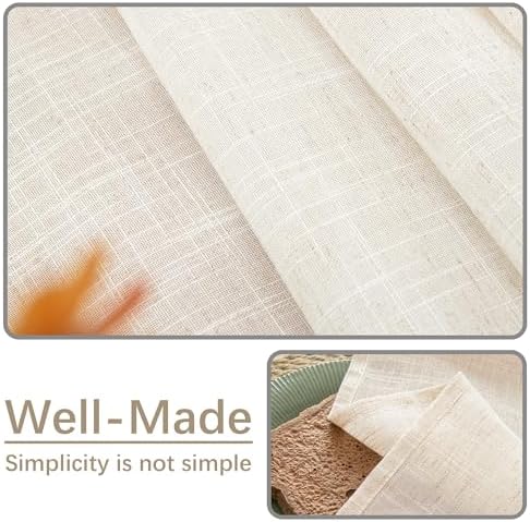 Natural Linen Textured Square Tablecloth, Slubby Lightweight Table