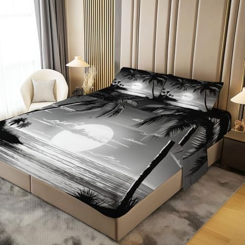 Fitted Sheet 3 Pieces Twin XL Size Sheets with Deep Pocket Fitted