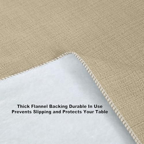 Lintex Cafe Hotel Linen Look Vinyl Flannel Backed Tablecloth