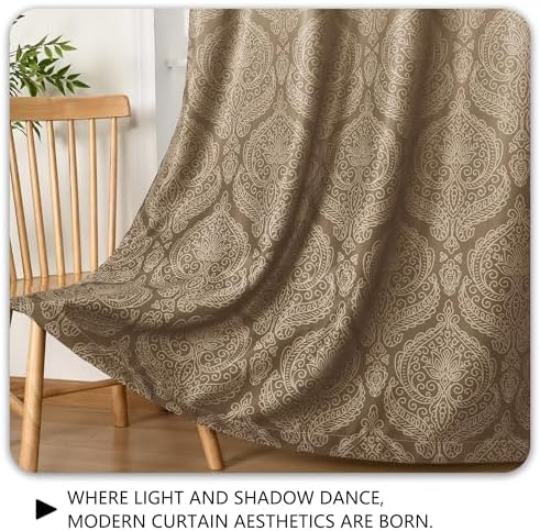 DWCN Ombre Blackout Curtains for Bedroom 52 x 63 inch, Full Blackout