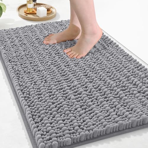 Arotive Luxury Chenille and Microfiber Bathroom Rugs Set, Bath Rug