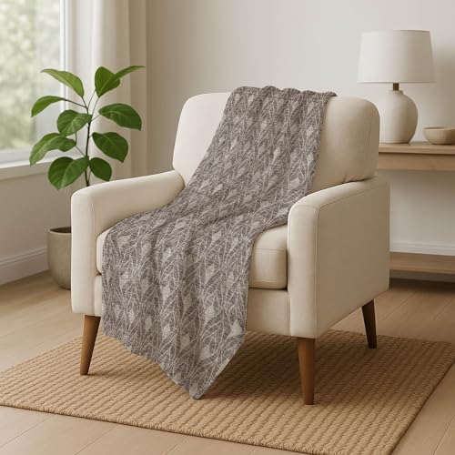 Addison Rugs ASB931 Taupe 50" x 70" Oversized Sherpa Throw Blanket