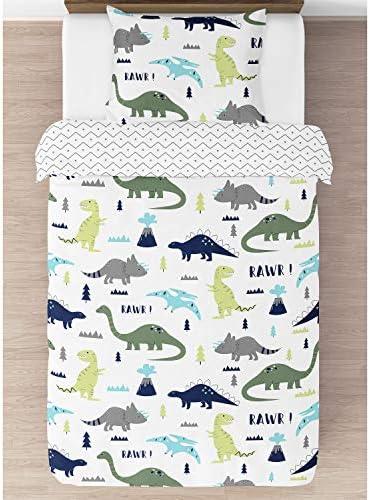 Sweet Jojo Designs 2-Piece Twin Comforter Set (Modern Dinosaur) for