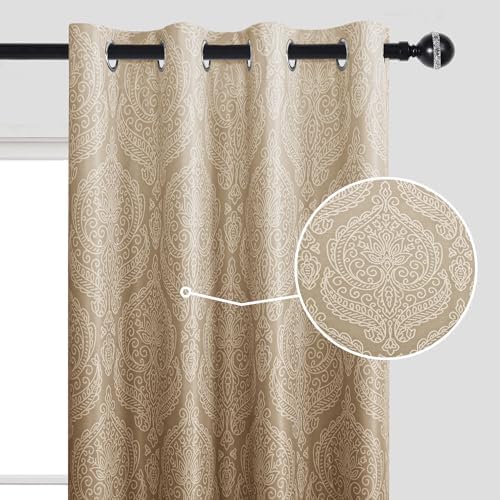 DWCN Ombre Blackout Curtains for Bedroom 52 x 63 inch, Full Blackout