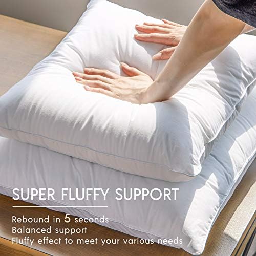 Phantoscope Throw Pillow Insert with 100% Cotton Cover, 20x20 Inch