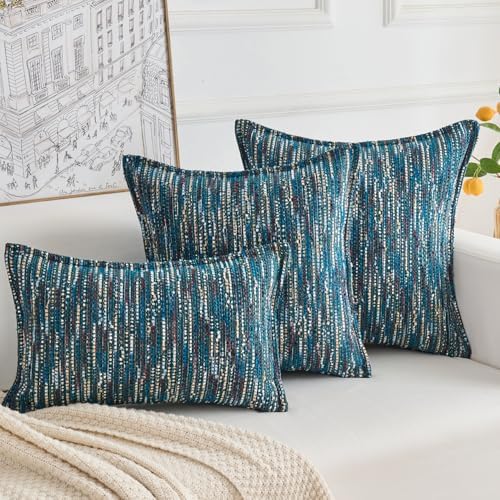 Series Fringe Boho Throw Pillow Cover, Linen Woven Luxury Thick