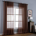vctops Solid Sheer Window Curtains for Bedroom 96 inches Long Linen