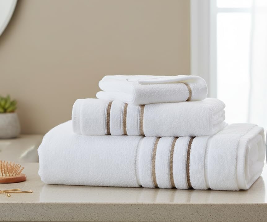 Hand Towels Set for Bathroom – Luxury 4-Piece Cotton Towels