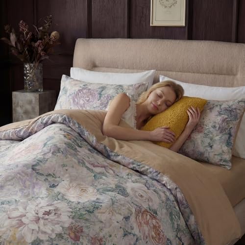 100% Cotton Duvet Cover Queen Size – Grey&Green Watercolor Floral