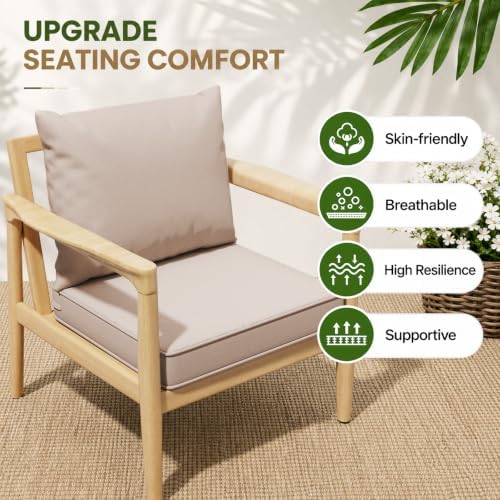Outdoor Chair Cushions Set of 4, Waterproof Patio Furniture Cushions