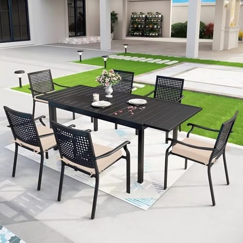 Outdoor Chair Cushions Set of 6, 18.5 x 16 Inch Patio Chair Cushions