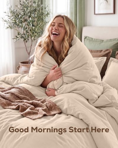 Duvet Cover Full, 3 Piece Cotton Like Polyester With Zipper Closure