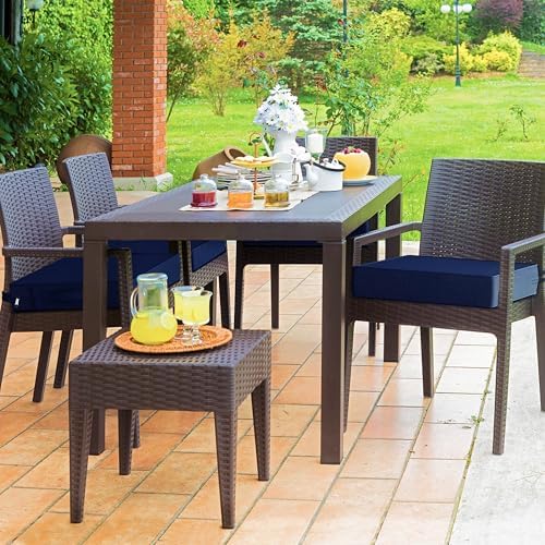 YENING Memory Foam Outdoor Chair Cushions Waterproof 4 Inch Extra