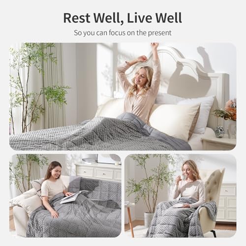 Uttermara Cooling Weighted Blanket for Adults, 12 lbs Queen Size 60" x