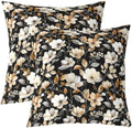 Feelyou Kids Vintage Dark Floral Throw Pillow Covers Set of 2 22"x22"
