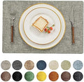 Romanstile Vinyl Placemats Set of 8 + Set of 12 - Heat Resistant Place