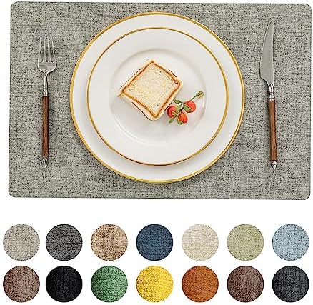 Romanstile Vinyl Placemats Set of 8 + Set of 12 - Heat Resistant Place