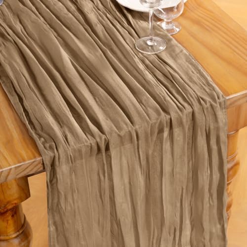 DeZerlor Nude Cheesecloth Table Runners 10 Pack Fall Runners
