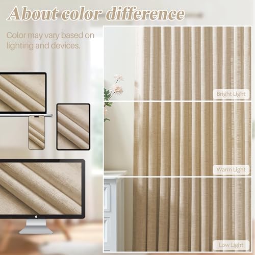 AUSSPVOCT Curtains 84 Inch Length 2 Panels Set for Living Room