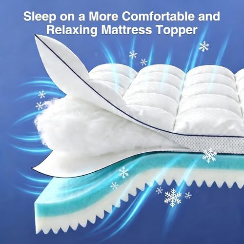 Queen Mattress Topper, 4.5 Inch Memory Foam Mattress Topper for Back