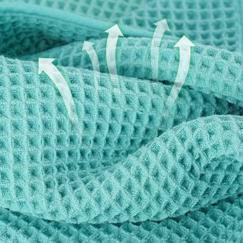Microfiber Waffle Hand Towels, 2 Pieces, Soft, Absorbent, Fast Drying