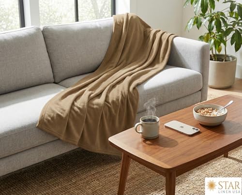 Serenity Fleece Blanket, King, 108 x 90 in, Tan