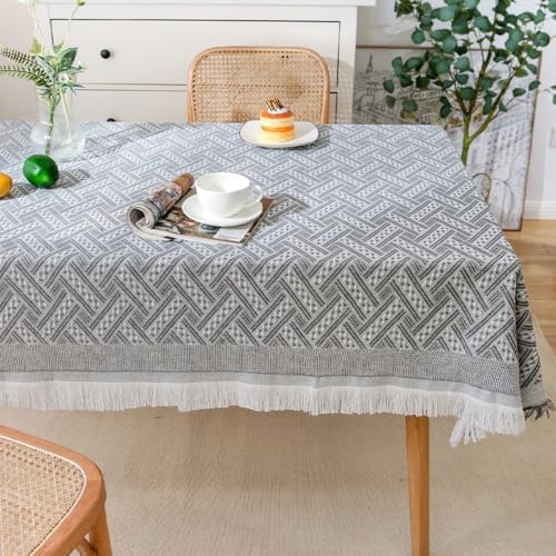 Beydodo Dining Room Table Cloth Square 70x70, Braided Pattern with