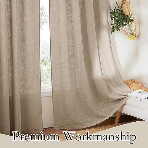 RYB HOME Sheer Curtains 84 inches Length for Living Room Bedroom