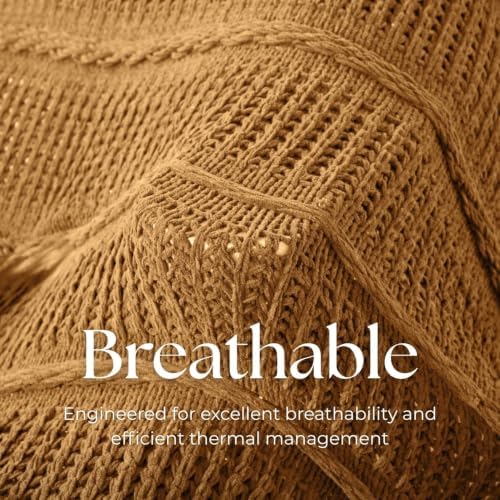 Boho Knitted Chenille Blanket with Tassels - Lightweight & Soft