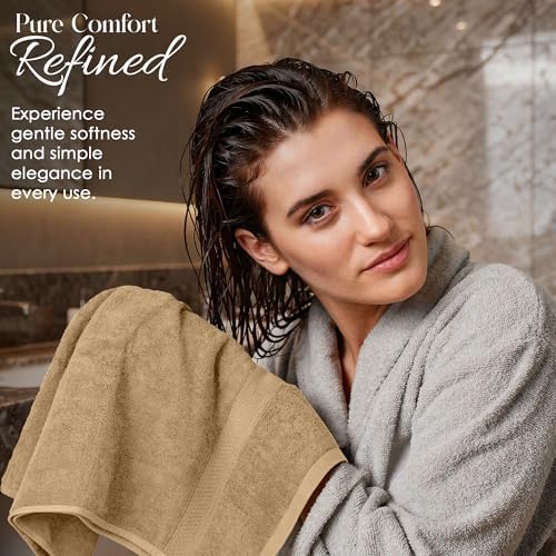 RIVERSIDE Luxury 6 Piece Towel Set, 2 Bath Towels, 2 Hand Towel, 2