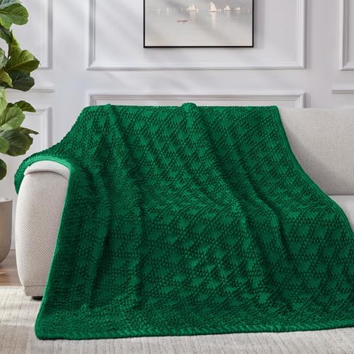 Anysay Knitted Weighted Blanket for Adult, Chunky Knit Throw 50''*60''