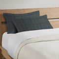 Pizuna 100% Cotton Twin Sheets Set 300 Thread Count Checks Cream