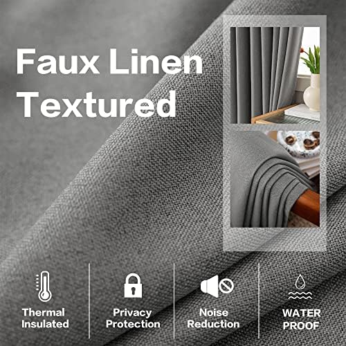 MAIHER Full Blackout Light Grey Pinch Pleat Curtain 108 Inch Length 1