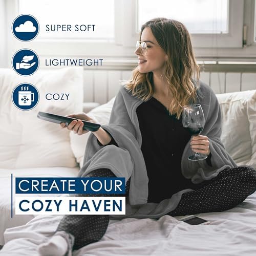 King Size Fleece Blanket | Comfy Supersoft Fleece Blanket – All-Season