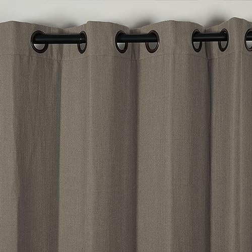 Drapifytex Antique Bronze Grommet Linen Curtain