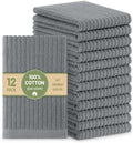 Homaxy 100% Cotton Kitchen Dish Cloths 12 Pack, 12"x12" Dish Rags