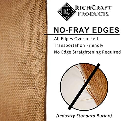 12" x 10yd NO-FRAY Burlap Roll ~ 3 - 5 Table Runners ~ Natural Long