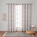 EXCLUSIVE HOME Branches Linen Blend Grommet Top Curtain Panel Pair