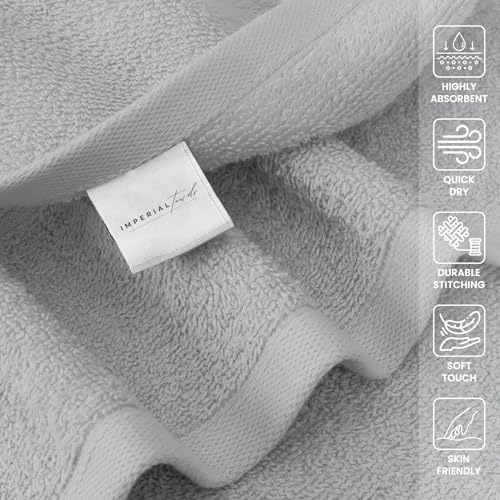 Hand Towels (Pack of 24) Grey Economy Salon Towels - 100% Cotton Spa