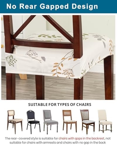 CRFATOP Waterproof Dining Chair Seat Cover Set of 4 Stretch
