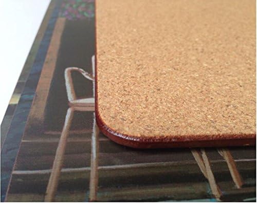 Cork Coaster, Insulation Oil Painting Table Mats for Dining/Kitchen