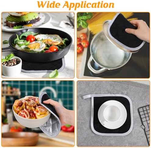 24 Pcs Cotton Pot Holders for Kitchen Heat Resistant, 7 x 7 Inch Pot