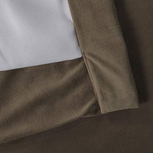 LETAU Pinch Pleated Lined Blackout Curtains 120 inches Long, Luxury